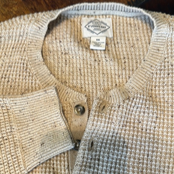 St. John's Bay Light Tan Textured cotton sweater size XXL EUC - Picture 1 of 7